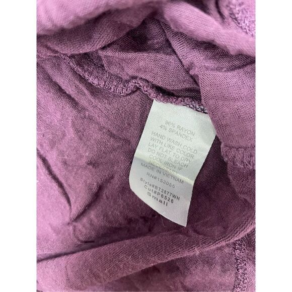 West Coast Love Cold Shoulder Plum Cross Front Blouse - Picture 6 of 8